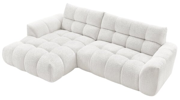 -25 % Dny MOMENTI– Bobochic Paris Bílá rohová pohovka Jaya 277 cm, levá