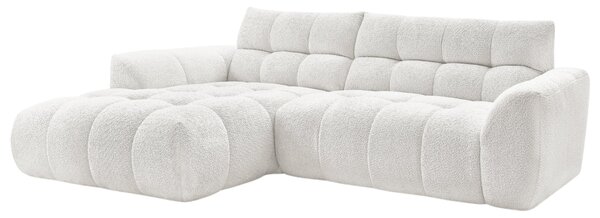 -25 % Dny MOMENTI– Bobochic Paris Bílá rohová pohovka Jaya 277 cm, levá