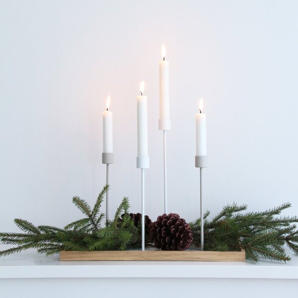 COOEE Design Svícen Candlestick Sand - 21 cm CED307