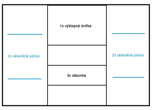Obývací stěna INDIANAPOLIS k | sestava D | 330 cm | kraft bílý
