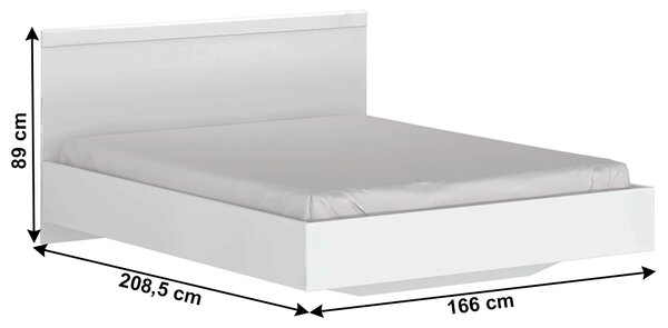 Manželská postel 160 cm Lafer (bílá)