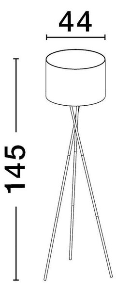 Nova Luce Stojací lampa RETRO černé stínidlo černý kov E27 1x12W