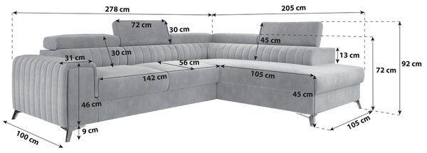 ROHOVÁ SEDAČKA, textil, antracitová MID.YOU - Sedací soupravy, Online Only