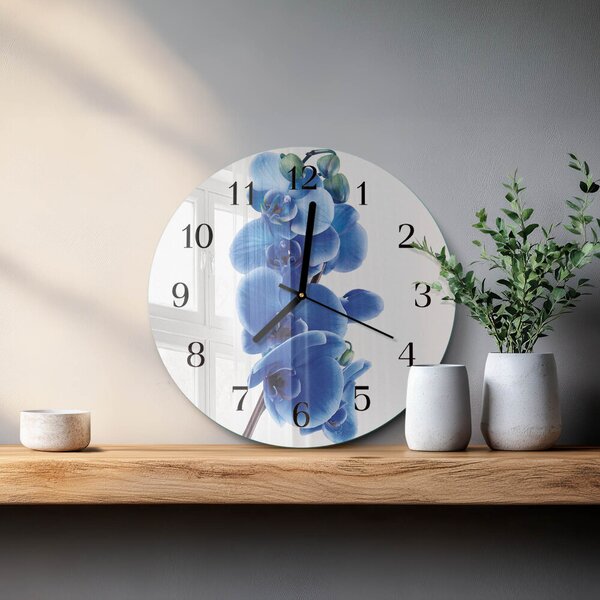 Skleněné nástěnné hodiny Orchidej zsoc-fi30-00176385