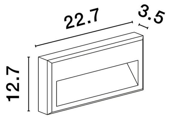 Nova Luce Venkovní nástěnné svítidlo RIO, LED 6W 3000K 266st. IP65