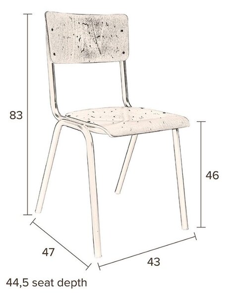Ořechová jídelní židle DUTCHBONE Scuola