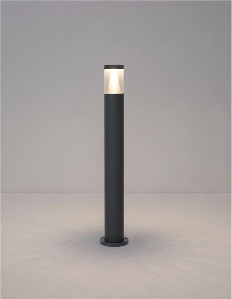Nova Luce Venkovní sloupkové svítidlo ROCK, 83cm, LED 8W 3000K 120st. IP65