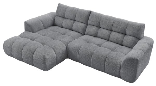 -25 % Dny MOMENTI– Bobochic Paris Šedá rohová pohovka Jaya 277 cm, levá