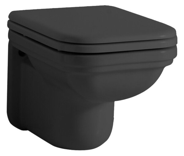 Kerasan WALDORF závěsná WC mísa, 37x55cm, černá mat