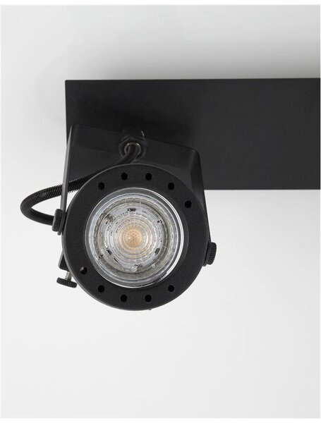 Nova Luce Bodové svítidlo SALVA černý kov GU10 2x10W