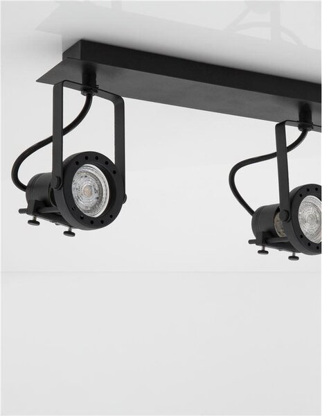 Nova Luce Bodové svítidlo SALVA černý kov GU10 2x10W