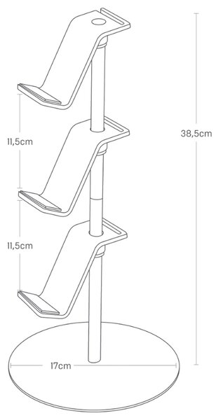 Bílý kovový stojan na herní ovladače Yamazaki Smart 38,5 cm