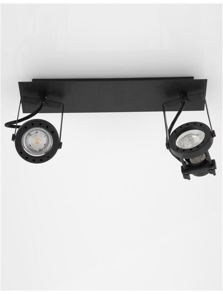 Nova Luce Bodové svítidlo SALVA černý kov GU10 2x10W