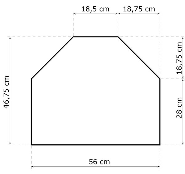 INDIANAPOLIS k | vitrína I-23 ROHOVÁ | 56 cm | UNI provedení | kraft bílý