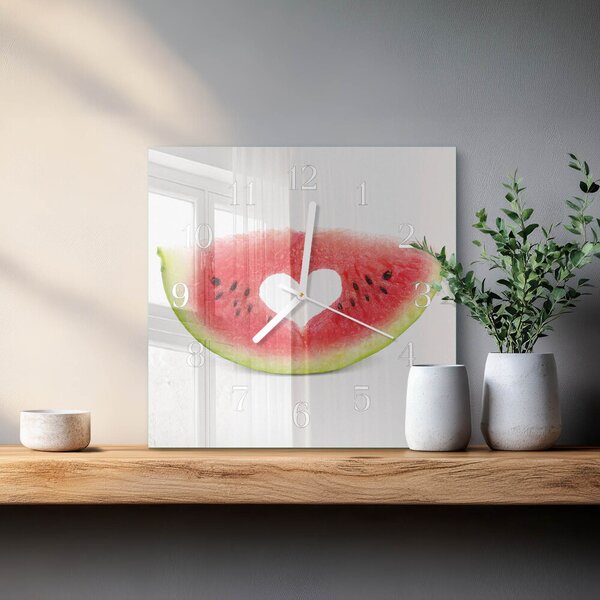 Skleněné hodiny Vodní meloun zskb-30x30-00089691