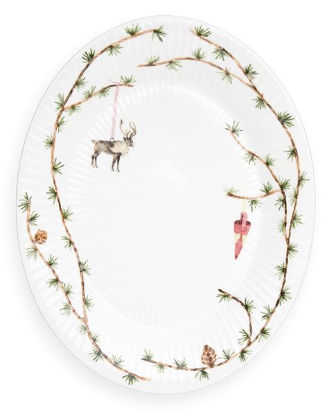 Kähler Design Servírovací talíř Hammershøi Christmas Oval - 34 cm KD388