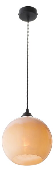 Light for home - Závěsné svítidlo na lanku 19603 "Bubble melon", 1x60W, E27, Černá