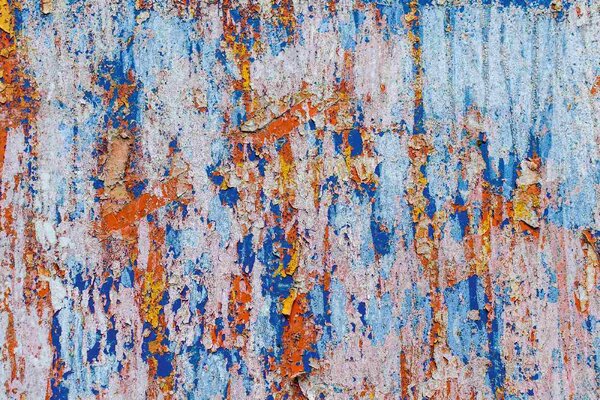 DIMEX | Vliesová fototapeta Textura barevné zdi MS-5-2435 | 375 x 250 cm | modrá, žlutá, oranžová
