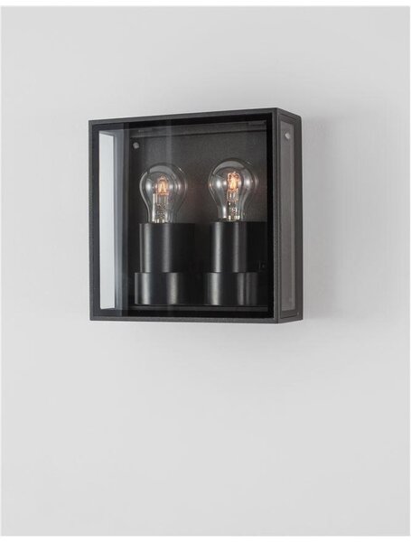 Nova Luce Venkovní nástěnné svítidlo SORREN, E27 2x12W IP65