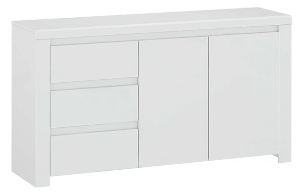 Komoda Lafer 2D3S (lesk bílý)