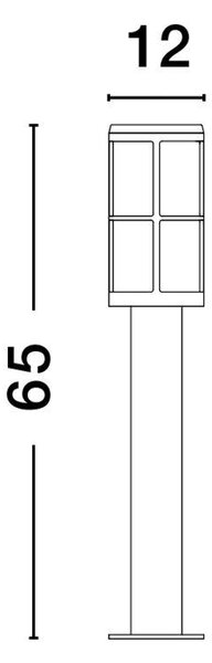 Nova Luce Venkovní sloupkové svítidlo STONE, E27 1x12W IP54