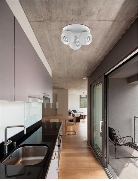 Nova Luce Bodové svítidlo TORE matný bílá hliník GU10 3x10W