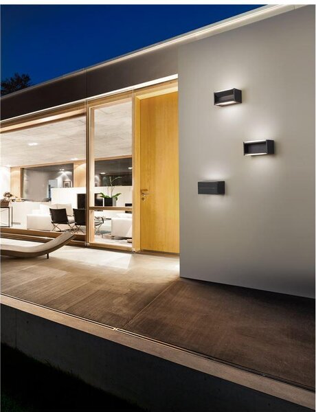 Nova Luce Venkovní nástěnné svítidlo TWIN, LED 2x5W 3000K rotační 0-90st. IP54
