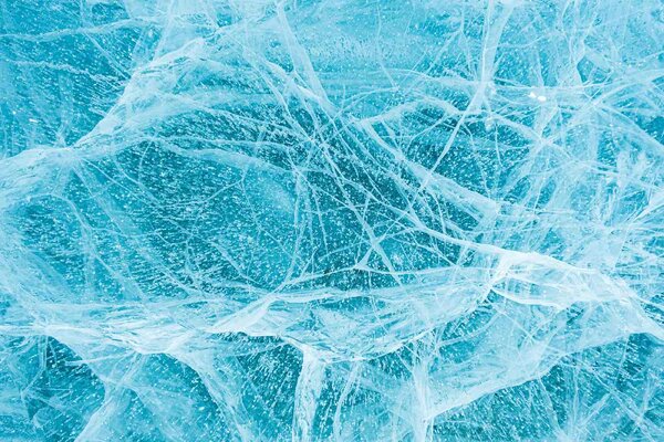 DIMEX | Vliesová fototapeta Led s trhlinami MS-5-2494 | 375 x 250 cm | modrá, bílá