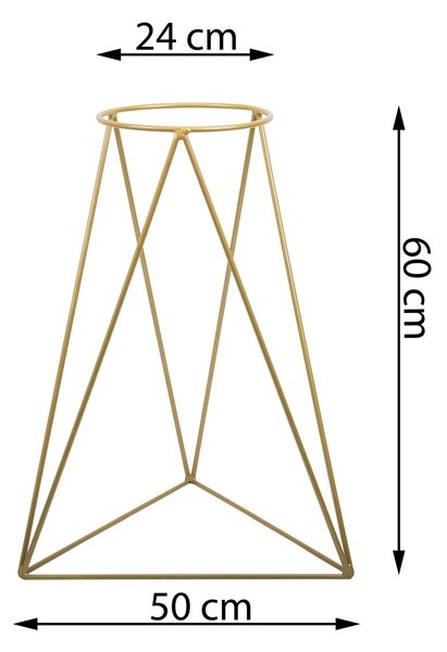 STOJAN NA KVĚTINÁČ TRIANGLE 60X50X24 CM ZLATÁ