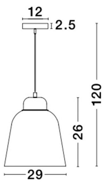 Nova Luce Závěsné svítidlo VICTORIA modrý a bílý hliník, E27 1x12W