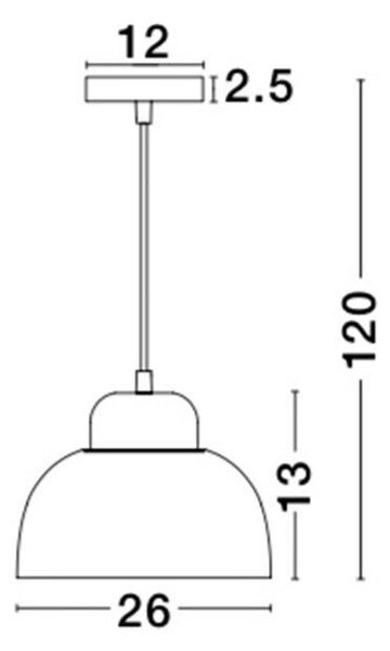 Nova Luce Závěsné svítidlo VICTORIA modrý a bílý hliník, E27 1x12W
