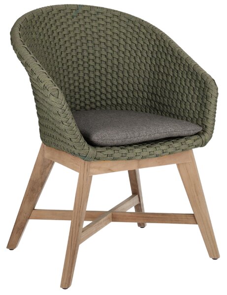 Zelená pletená zahradní židle Bizzotto Coachella