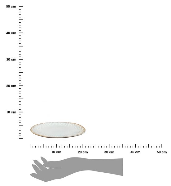 Keramický dezertní talíř Grau, (fi) 21 cm, šedá