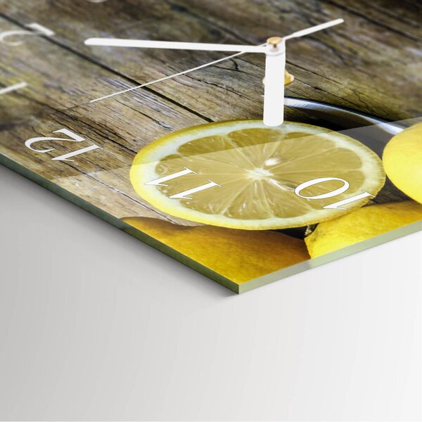 Skleněné hodiny Šťavnaté citrony zskb-30x30-00090978