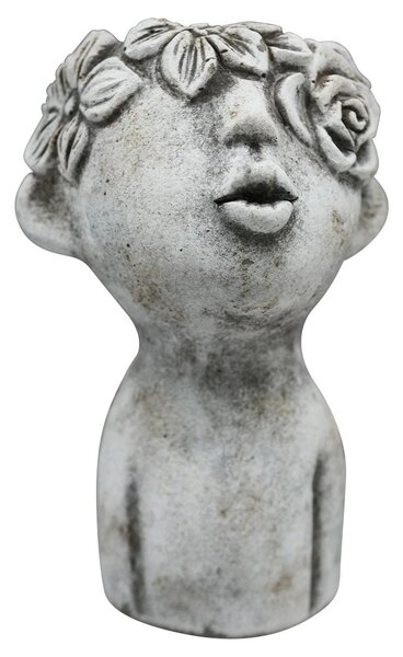 BETONOVÝ KVĚTINÁČ LEON 16,5X24,5 CM ŠEDÁ