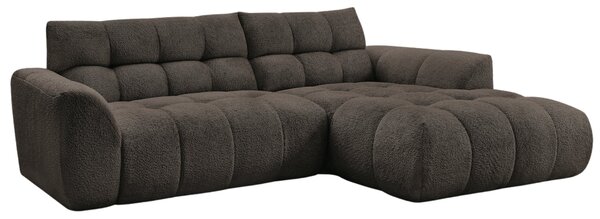 -25 % Dny MOMENTI– Bobochic Paris Hnědá rohová pohovka Jaya 277 cm, pravá