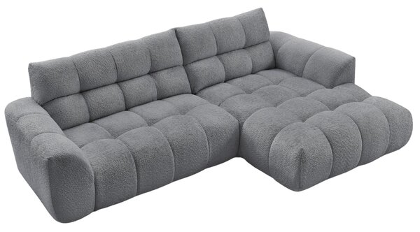 -25 % Dny MOMENTI– Bobochic Paris Šedá rohová pohovka Jaya 277 cm, pravá