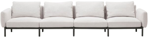 Kave Home Zahradní pohovka Sorells 370 cm se šedou podnoží