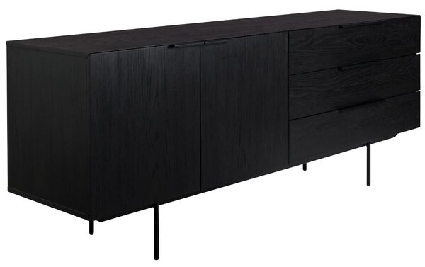 Černá komoda ZUIVER TRAVIS 180 x 45 cm