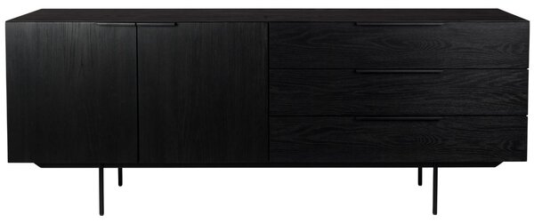 Černá komoda ZUIVER TRAVIS 180 x 45 cm