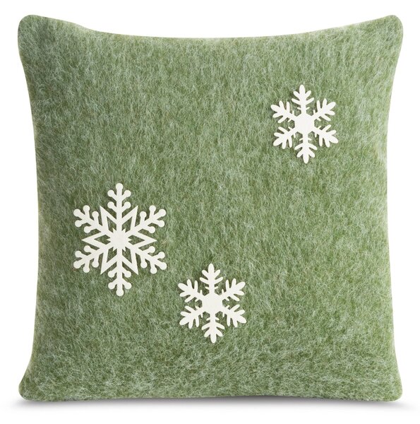 VÁNOČNÍ DEKORAČNÍ POVLAK NA POLŠTÁŘ SNOWFLAKE4 40X40 CM VZOROVANÁ