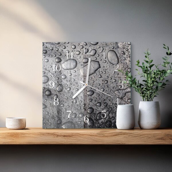Skleněné hodiny Kapky zskb-30x30-00083219