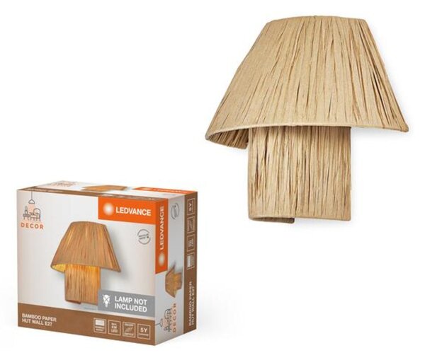 LEDVANCE nástěnné svítidlo Bamboo Paper Hut 1xE27 hnědé 4058075840621