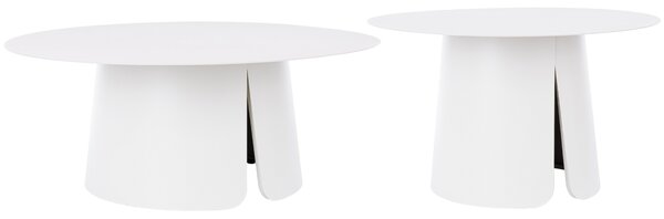 Bizzotto Bílý set dvou zahradních stolků Bryan 70/90 cm
