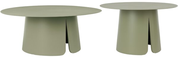 Bizzotto Zelený set dvou zahradních stolků Bryan 70/90 cm