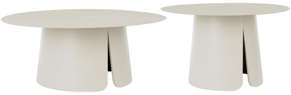 -25 % Dny MOMENTI– Bizzotto Krémový set dvou zahradních stolků Bryan 70/90 cm