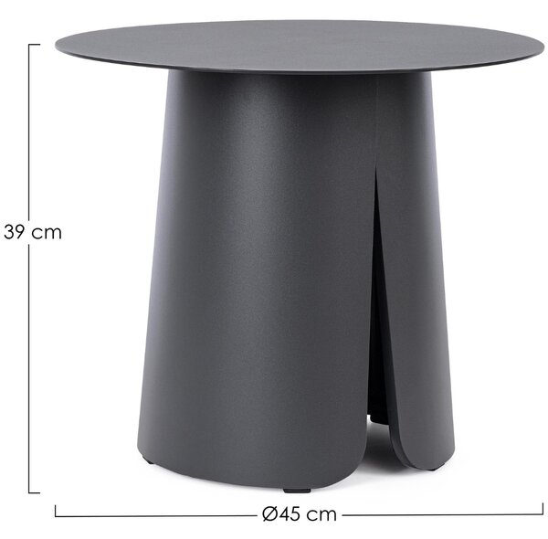 Bizzotto Šedý zahradní stolek Bryan Ø45 cm