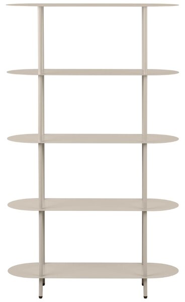 Nordic Living Béžový kovový regál Gieti 150 x 90 cm
