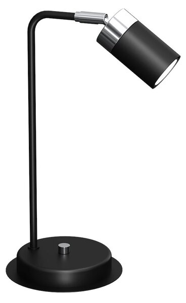 Stolní lampa Joker, 1x chromové/černé kovové stínítko, b