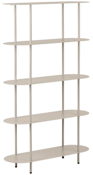 Nordic Living Béžový kovový regál Gieti 150 x 90 cm